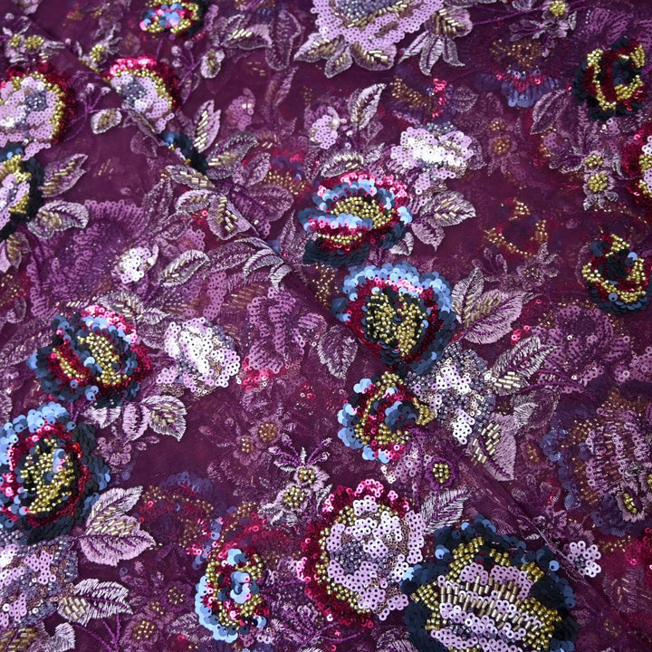 Beautiful Imported Net Cut Dana & Sequins Embroidery Fabrics