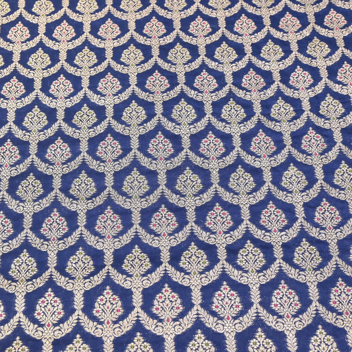Katan Meena Zari Jaal Brocade Fabric – Designer Traditional Brocade Fabric - HA0425-8