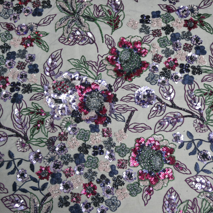 Beautiful Imported Net Cut Dana & Sequins Embroidery Fabrics