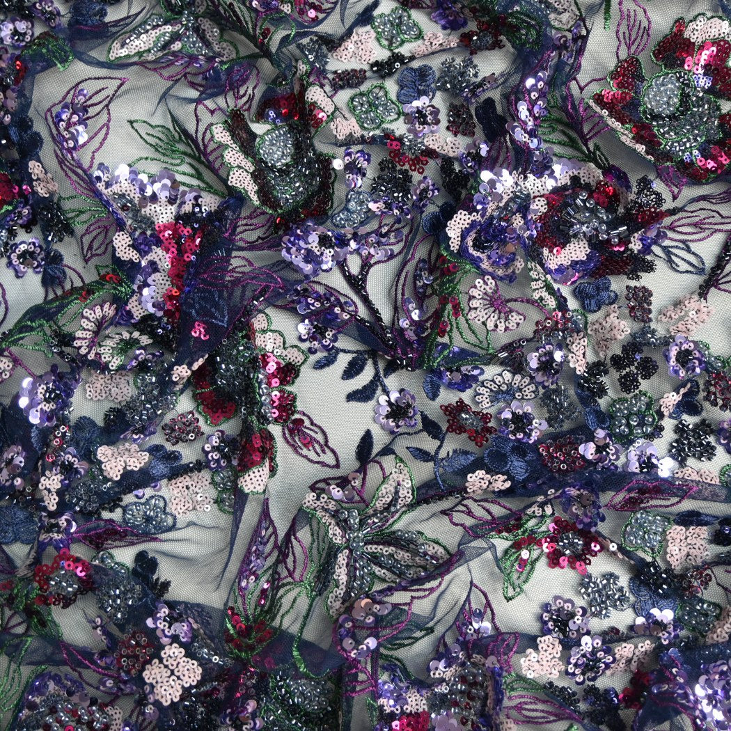 Beautiful Imported Net Cut Dana & Sequins Embroidery Fabrics