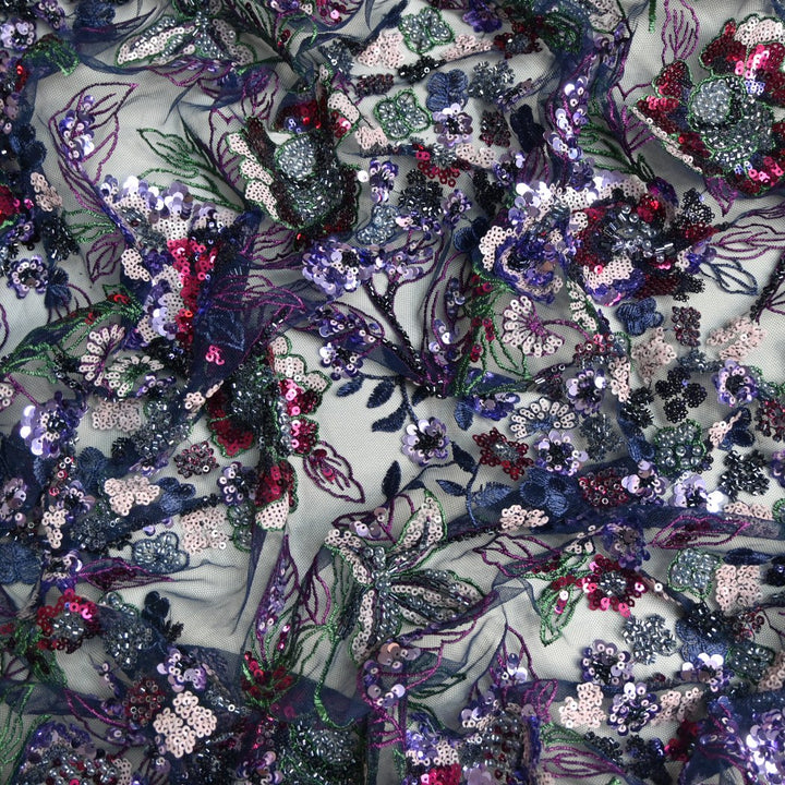 Beautiful Imported Net Cut Dana & Sequins Embroidery Fabrics