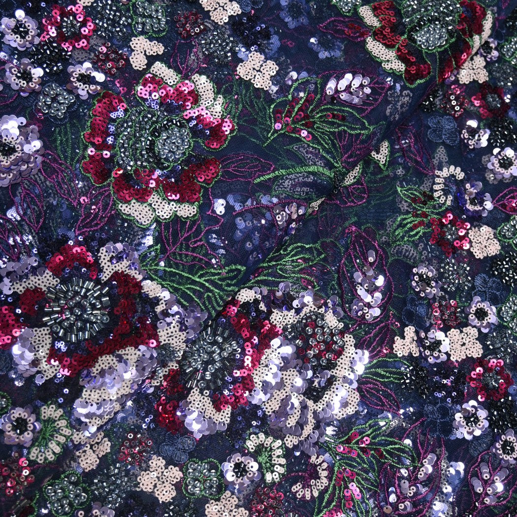 Beautiful Imported Net Cut Dana & Sequins Embroidery Fabrics