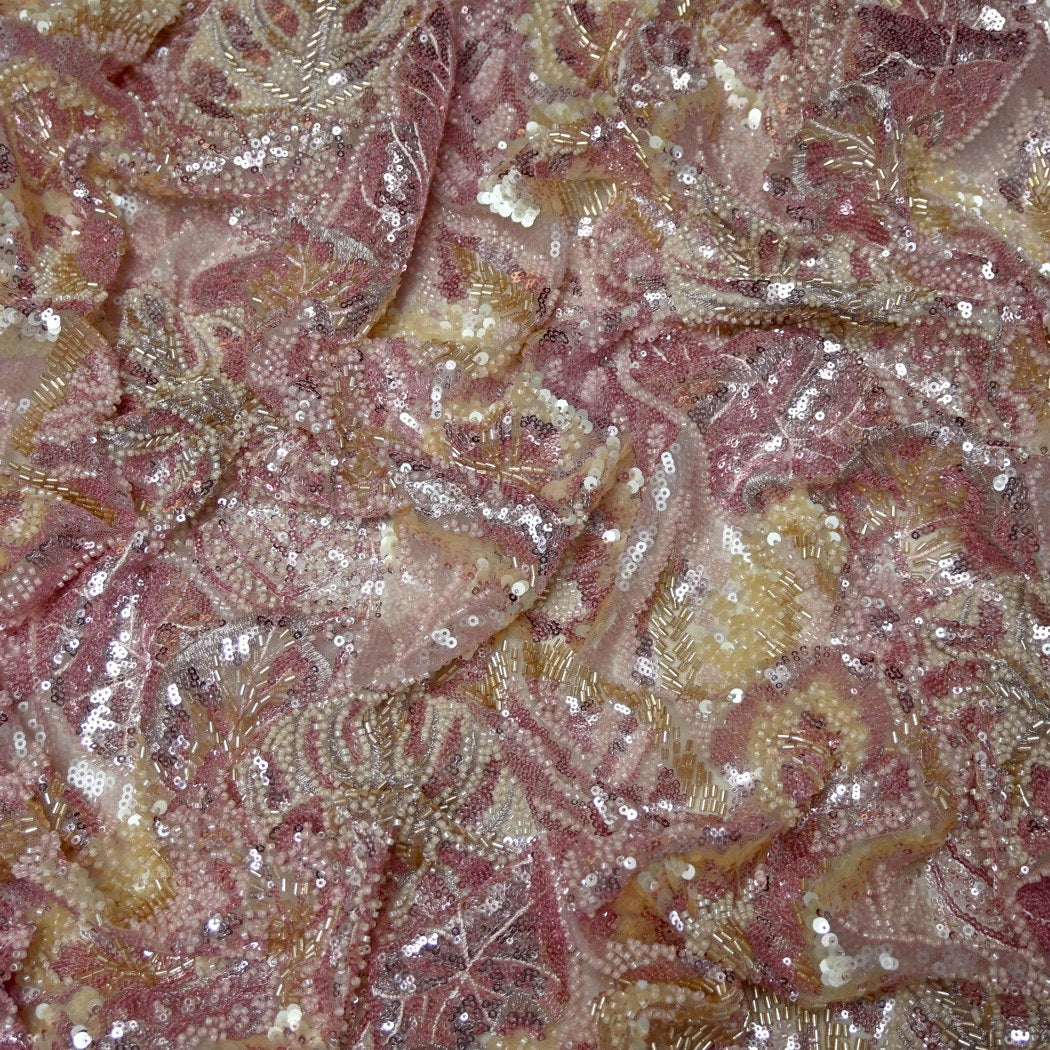 Beautiful Imported Net Cut Dana & Sequins Embroidery Fabrics