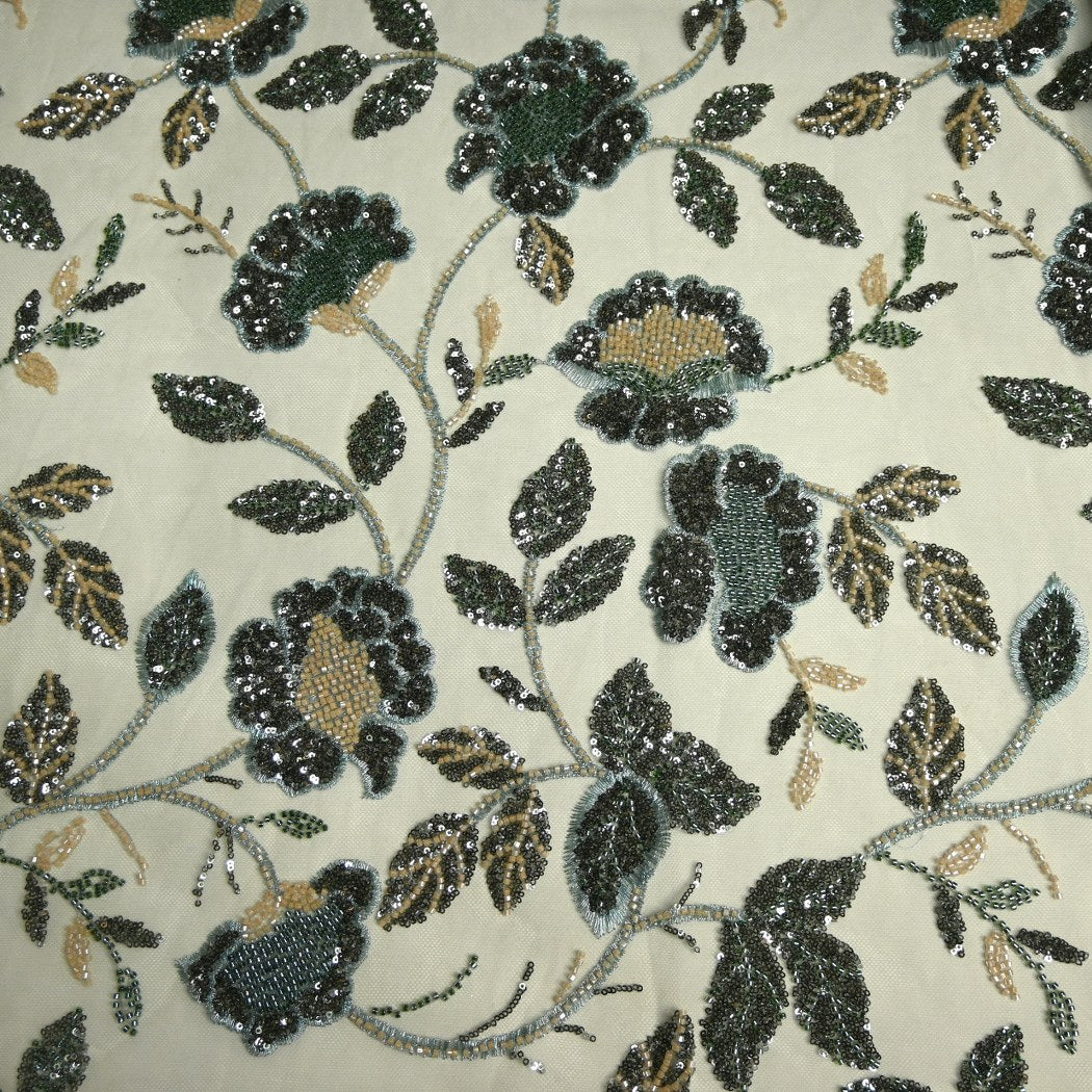 Beautiful Imported Net Cut Dana & Sequins Embroidery Fabrics