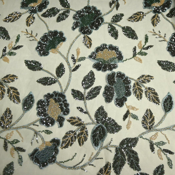 Beautiful Imported Net Cut Dana & Sequins Embroidery Fabrics