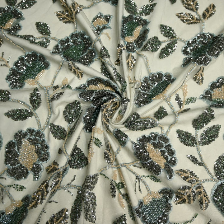 Beautiful Imported Net Cut Dana & Sequins Embroidery Fabrics