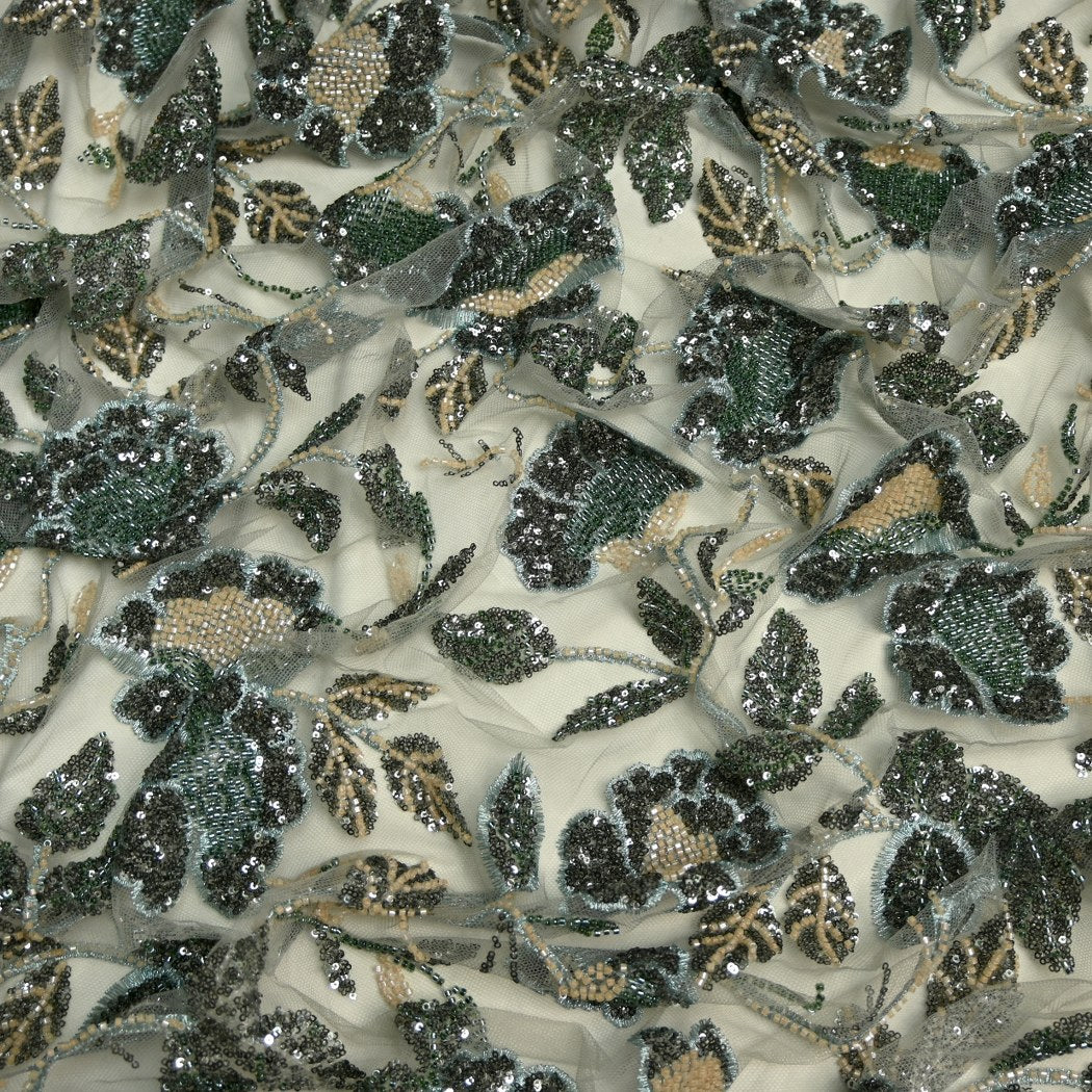 Beautiful Imported Net Cut Dana & Sequins Embroidery Fabrics