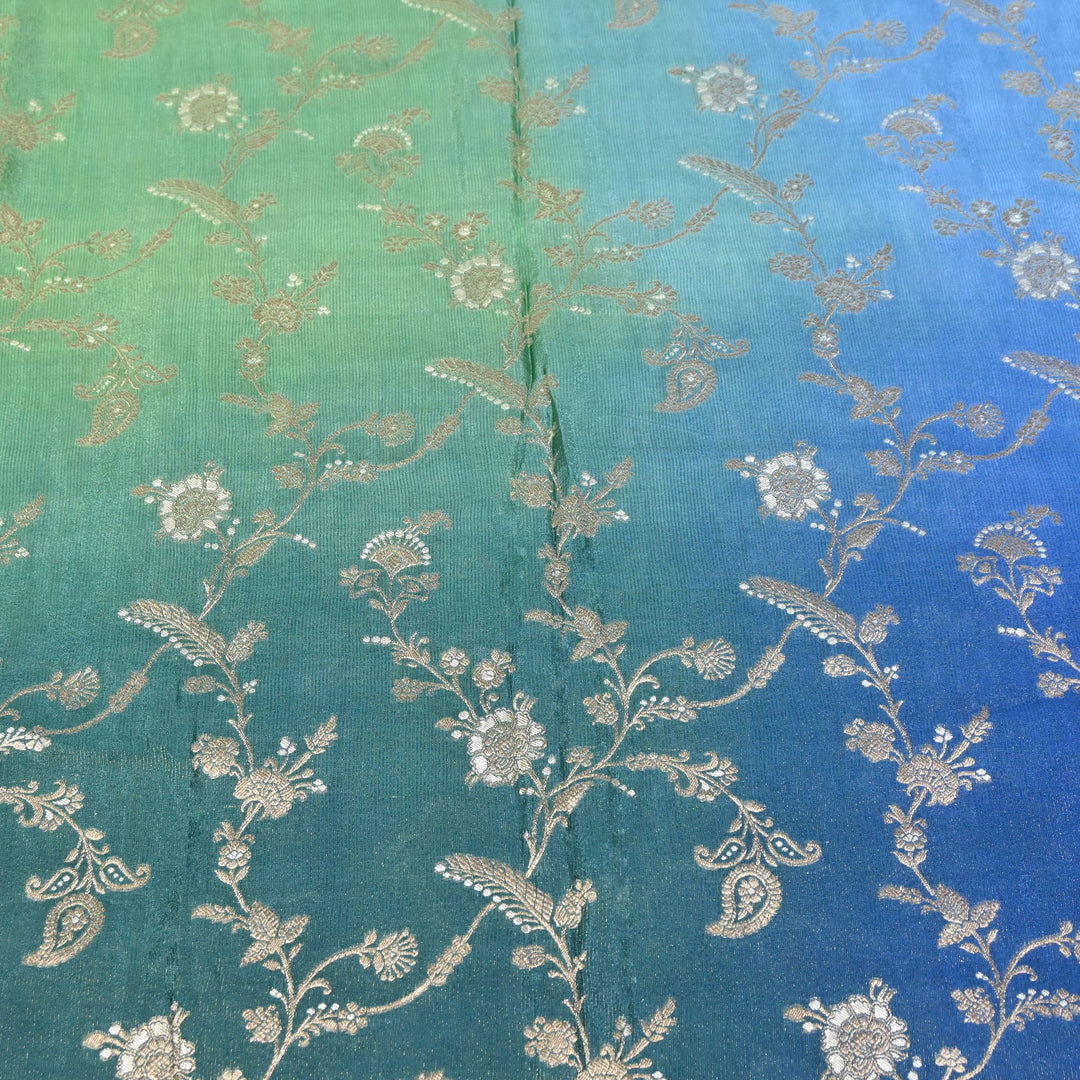Royal 4D Shade Banarasi Tissue Zari Jaal – Premium Jacquard Designer Fabric - PS0044-5