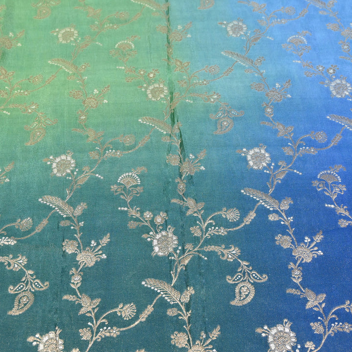 Royal 4D Shade Banarasi Tissue Zari Jaal – Premium Jacquard Designer Fabric - PS0044-5
