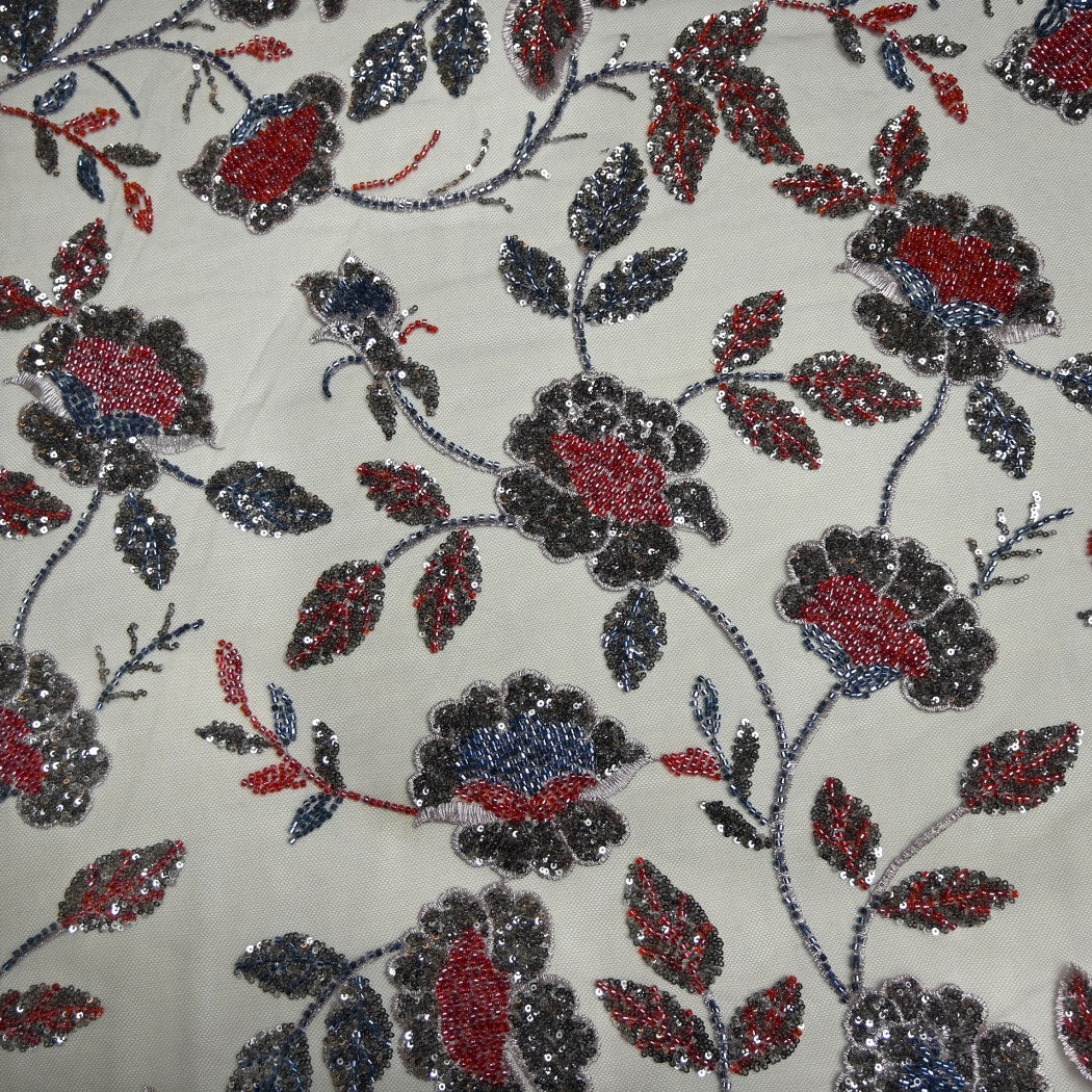 Beautiful Imported Net Cut Dana & Sequins Embroidery Fabrics
