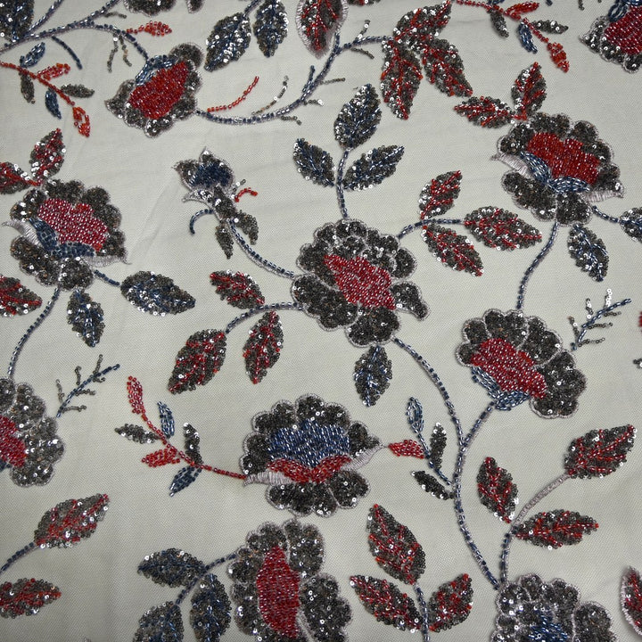 Beautiful Imported Net Cut Dana & Sequins Embroidery Fabrics