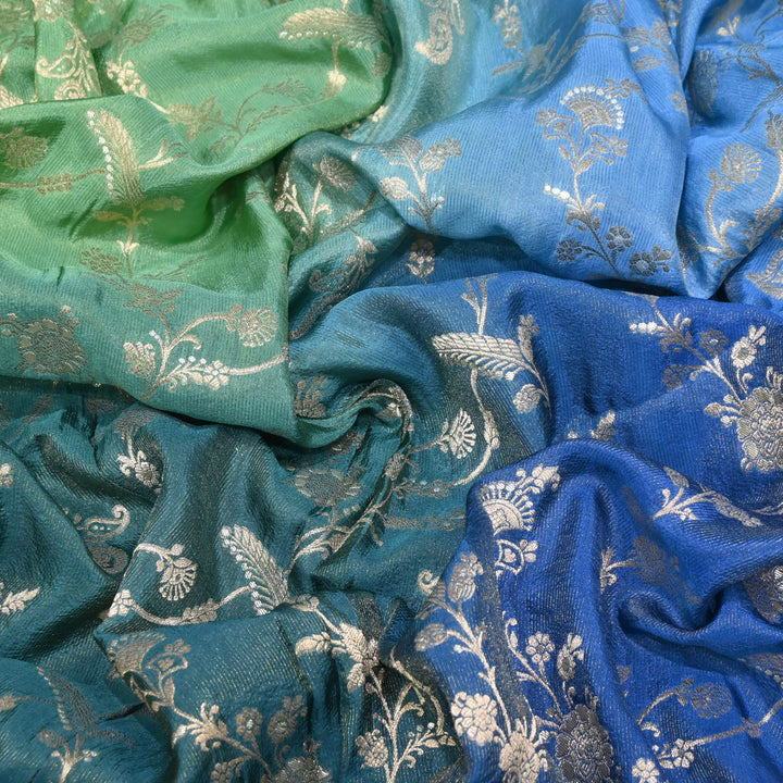 Royal 4D Shade Banarasi Tissue Zari Jaal – Premium Jacquard Designer Fabric - PS0044-5