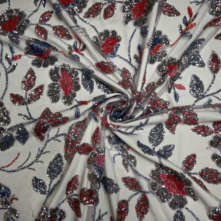 Beautiful Imported Net Cut Dana & Sequins Embroidery Fabrics