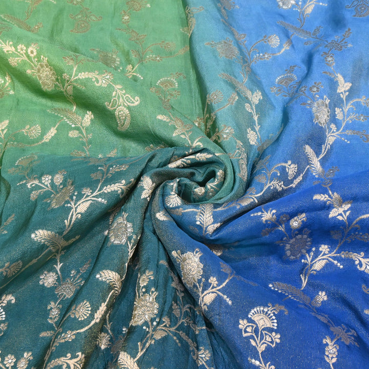 Royal 4D Shade Banarasi Tissue Zari Jaal – Premium Jacquard Designer Fabric - PS0044-5