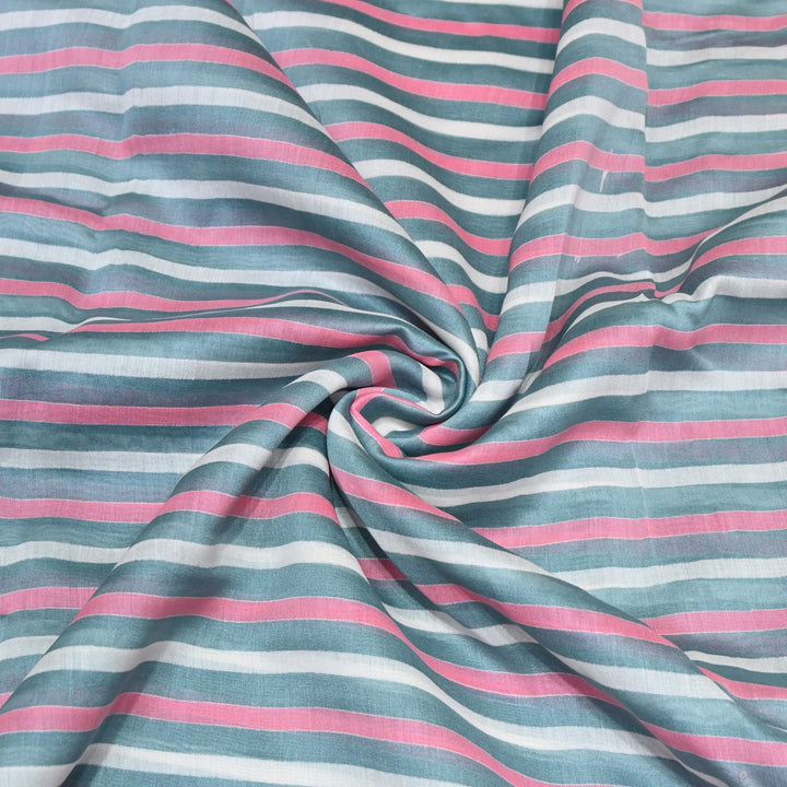 Silk Chanderi Digital Print Fabric – Elegant Designer Printed Fabric-001664-2