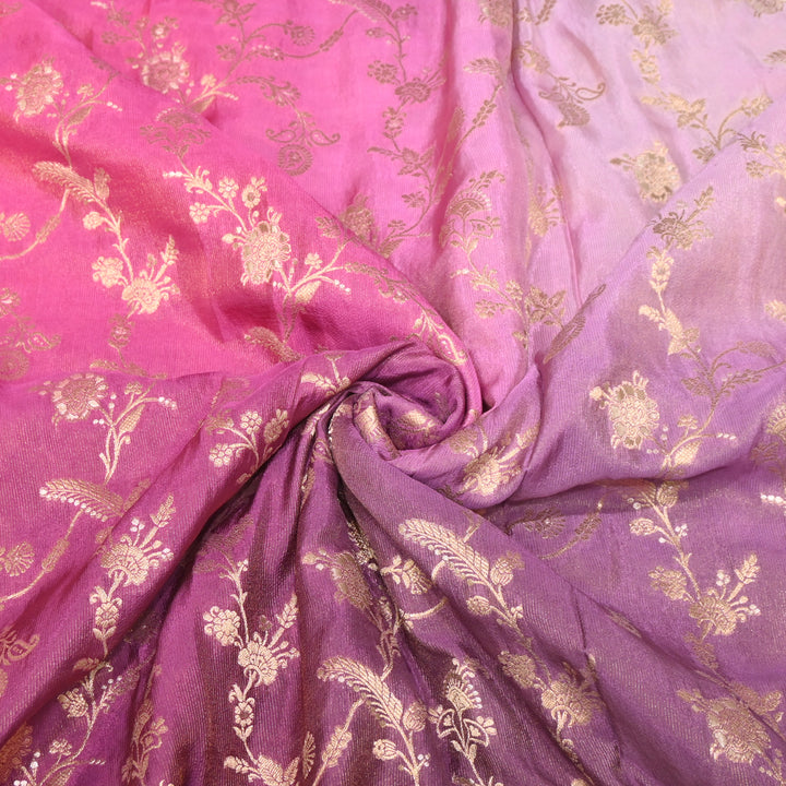 Royal 4D Shade Banarasi Tissue Zari Jaal – Premium Jacquard Designer Fabric - PS0044-1