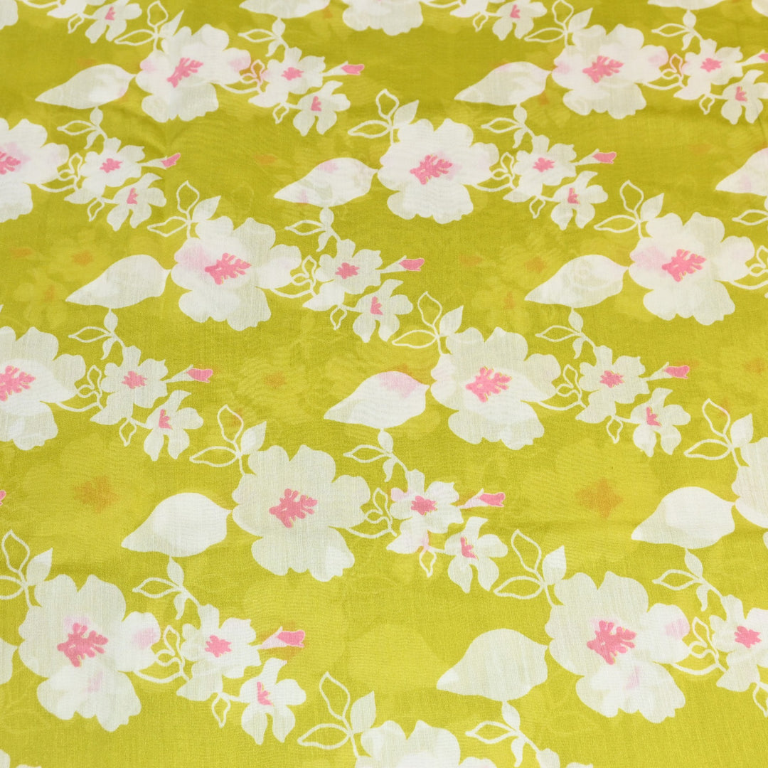 Silk Chanderi Digital Print Fabric – Elegant Designer Printed Fabric-001664-7