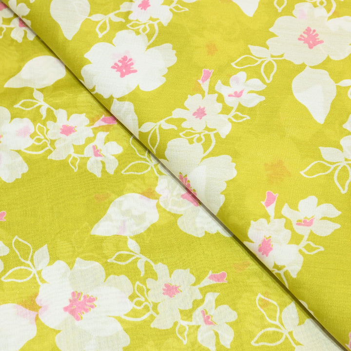 Silk Chanderi Digital Print Fabric – Elegant Designer Printed Fabric-001664-7