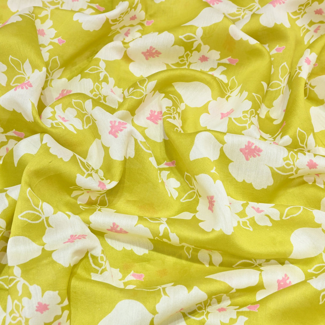 Silk Chanderi Digital Print Fabric – Elegant Designer Printed Fabric-001664-7