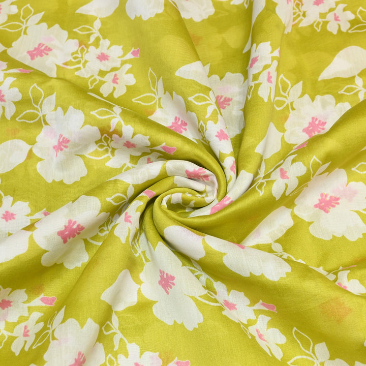 Silk Chanderi Digital Print Fabric – Elegant Designer Printed Fabric-001664-7