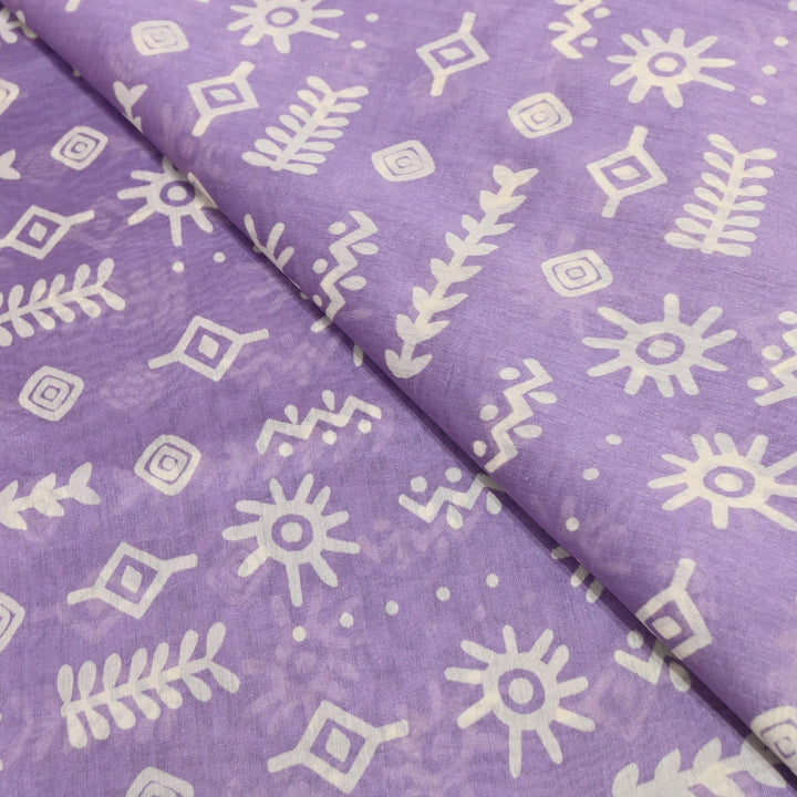 Silk Chanderi Digital Print Fabric – Elegant Designer Printed Fabric-001664-12