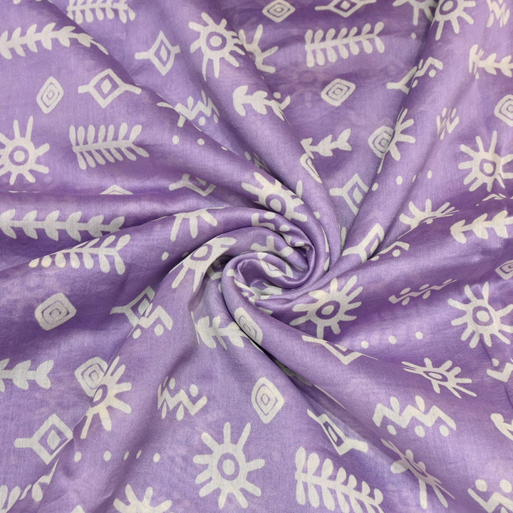 Silk Chanderi Digital Print Fabric – Elegant Designer Printed Fabric-001664-12