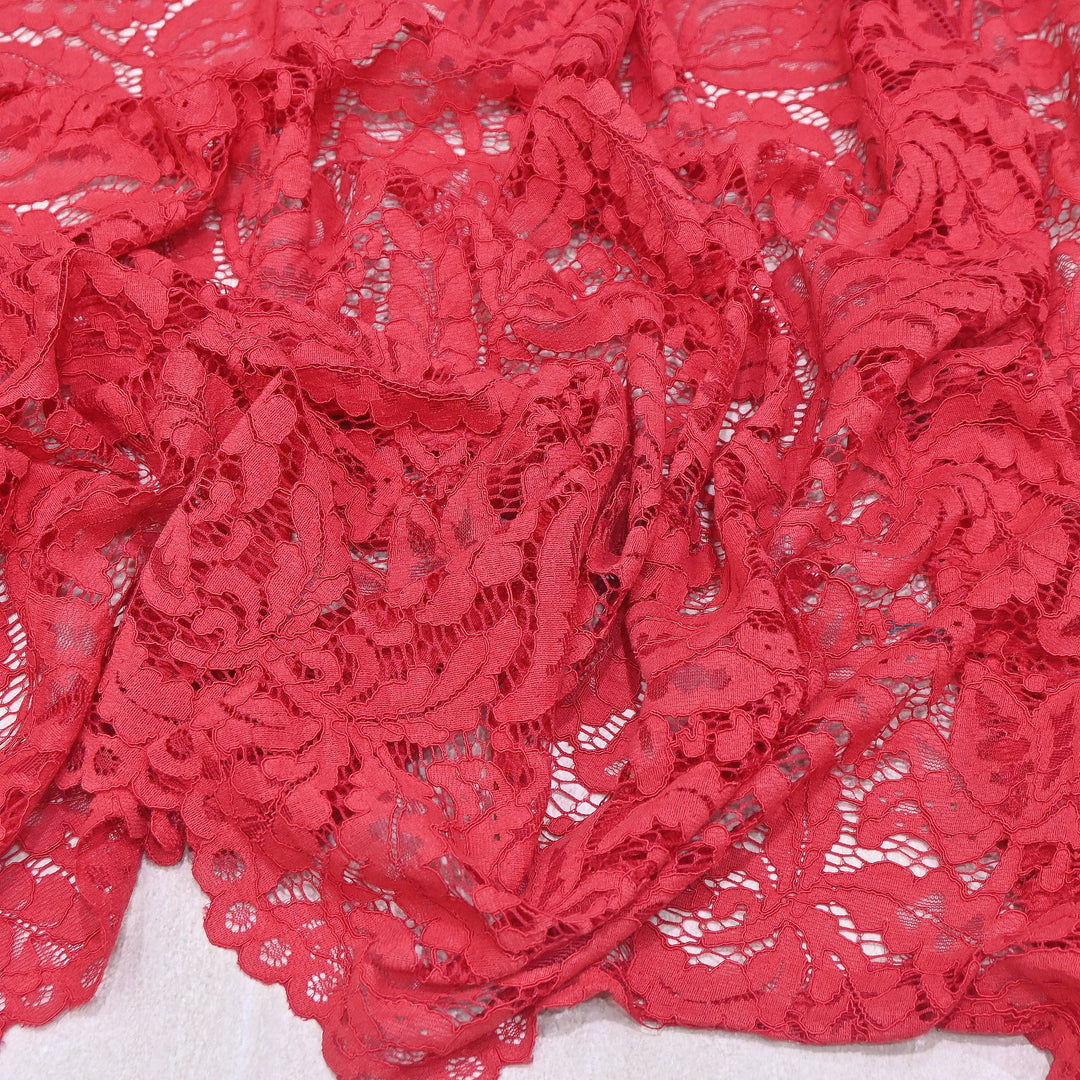 Premium Cord Lace Fabric – Elegant Floral Pattern Designer fabric - AT05826-11