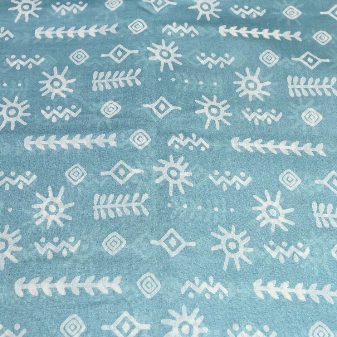 Silk Chanderi Digital Print Fabric – Elegant Designer Printed Fabric-001664-14