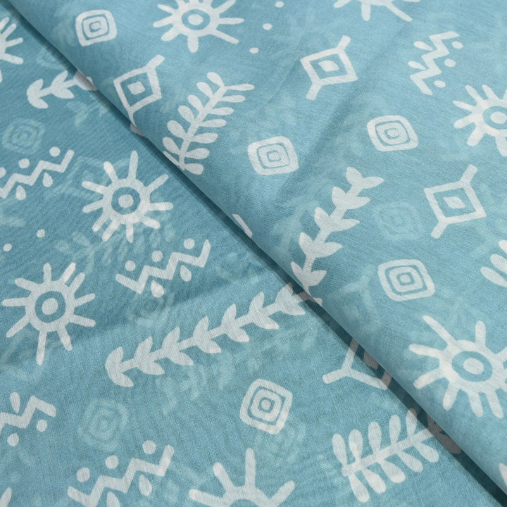 Silk Chanderi Digital Print Fabric – Elegant Designer Printed Fabric-001664-14