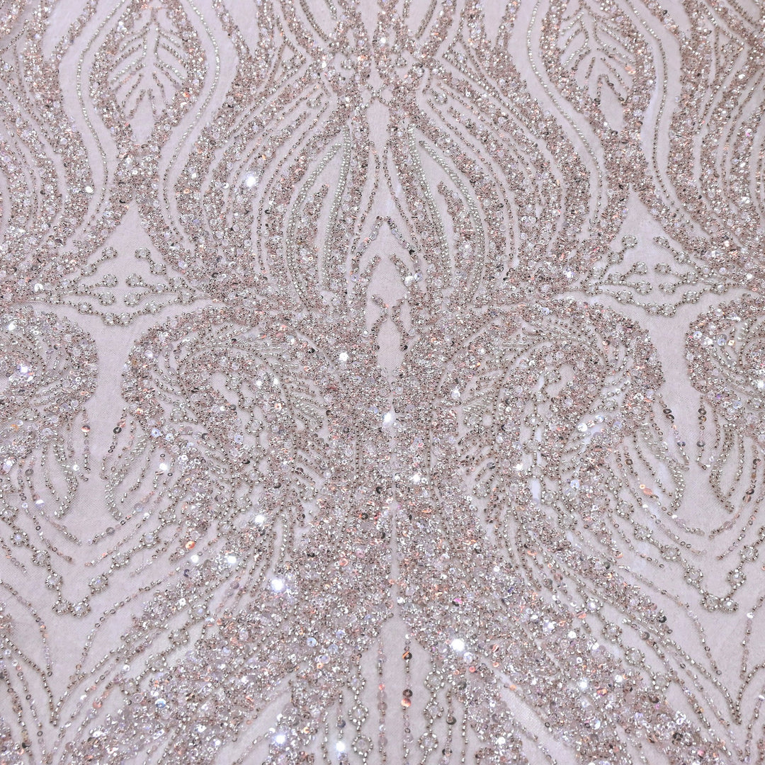 Luxury Imported  Net Heavy Sequins & Cut Dana Embroidered Designer Fabric - DV88406-1