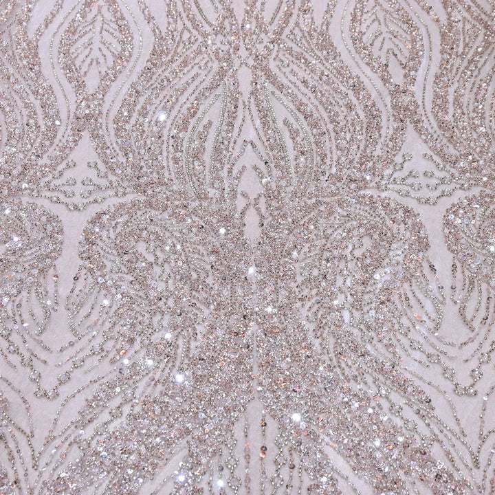 Luxury Imported  Net Heavy Sequins & Cut Dana Embroidered Designer Fabric - DV88406-1