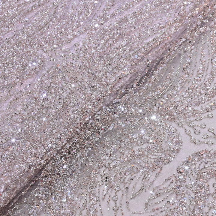 Luxury Imported  Net Heavy Sequins & Cut Dana Embroidered Designer Fabric - DV88406-1