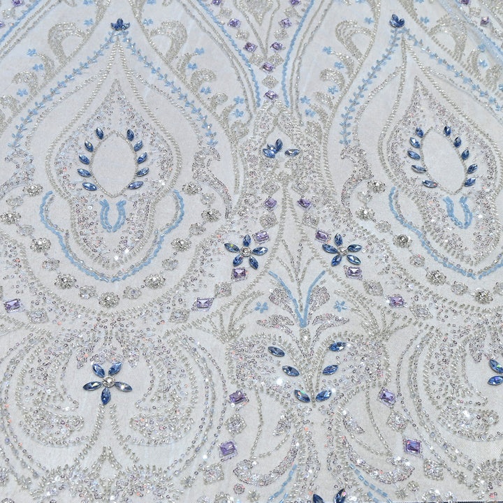 Premium Net with Heavy Sequin & Stone Embroidery – Designer Fabric - IMP060-1