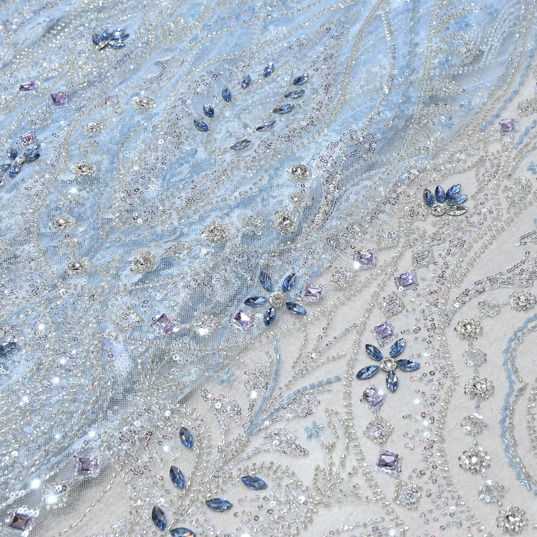 Premium Net with Heavy Sequin & Stone Embroidery – Designer Fabric - IMP060-1