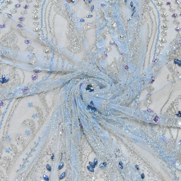 Premium Net with Heavy Sequin & Stone Embroidery – Designer Fabric - IMP060-1