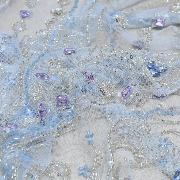 Premium Net with Heavy Sequin & Stone Embroidery – Designer Fabric - IMP060-1