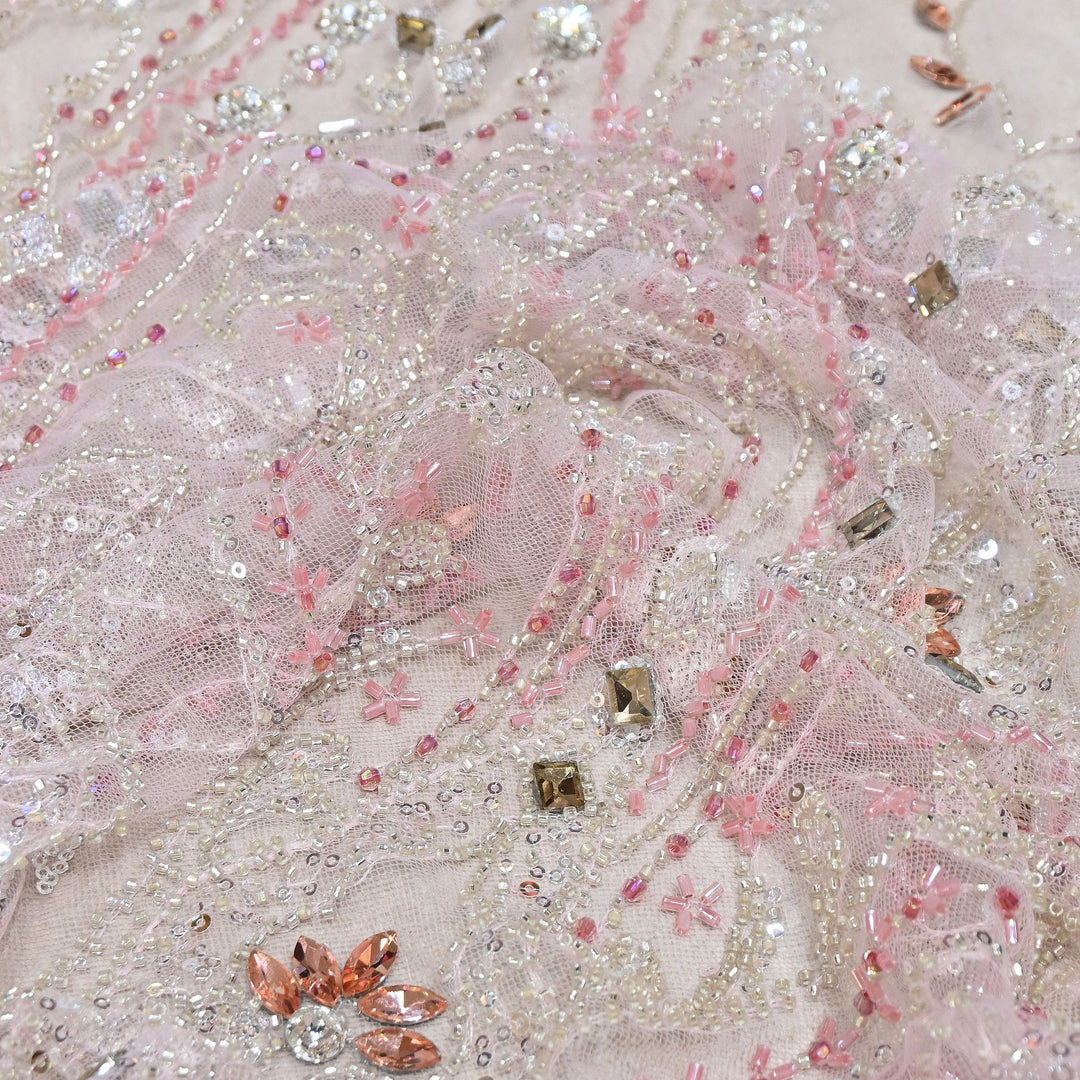 Premium Net with Heavy Sequin & Stone Embroidery – Designer Fabric - IMP060-2