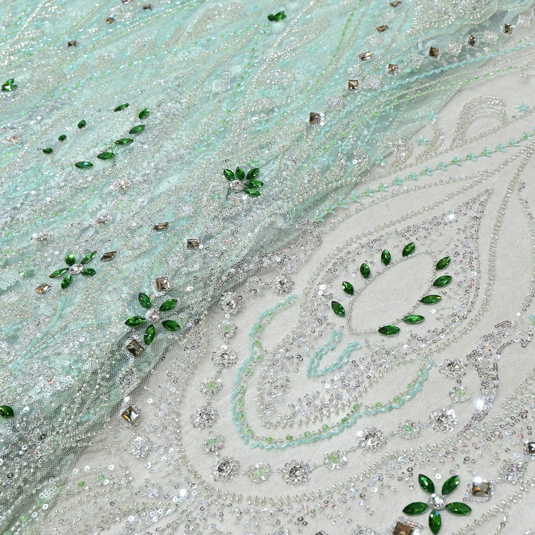 Premium Net with Heavy Sequin & Stone Embroidery – Designer Fabric - IMP060-3