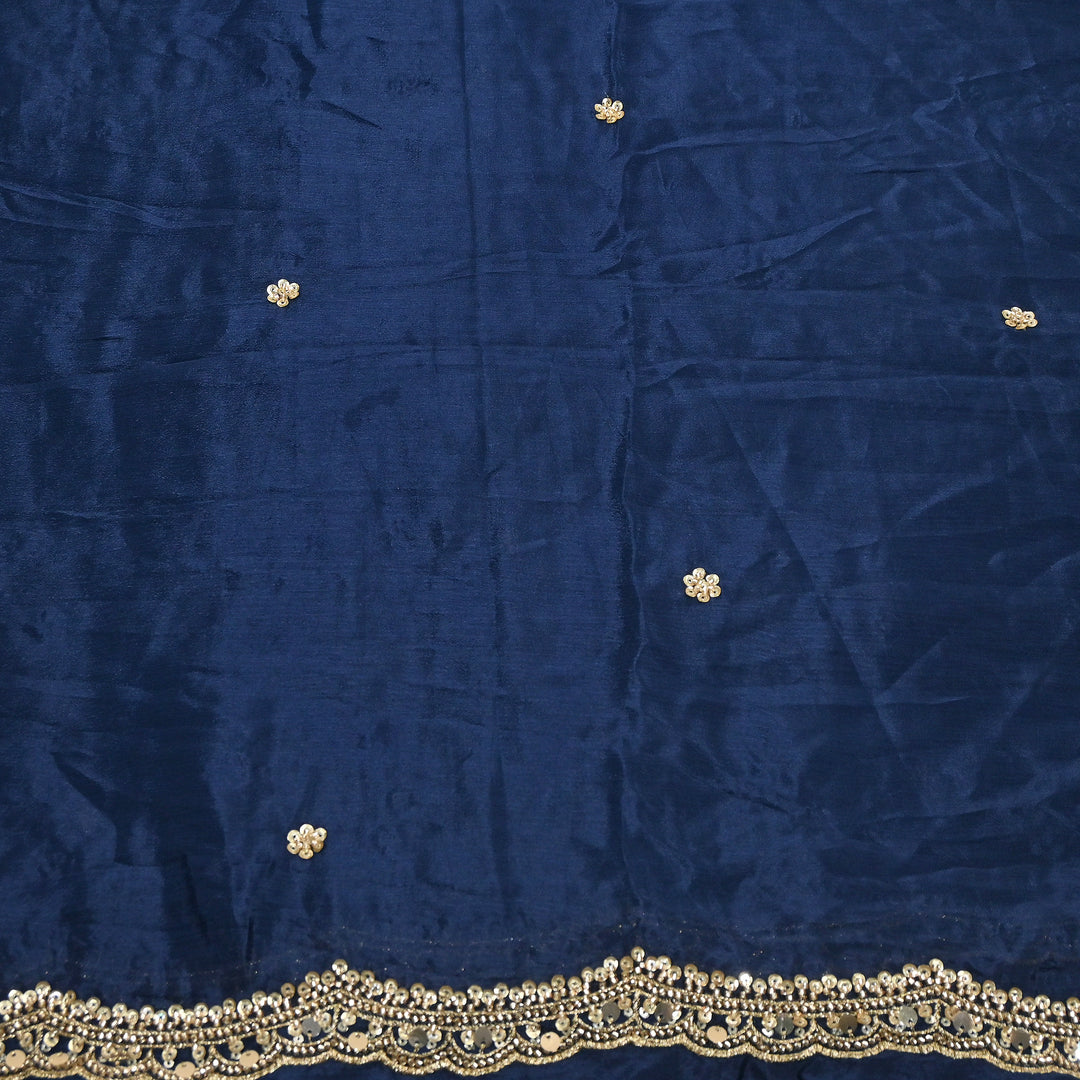 Dyed Chinon Moti Embroidery Duppata Fabric | VI3436C-3