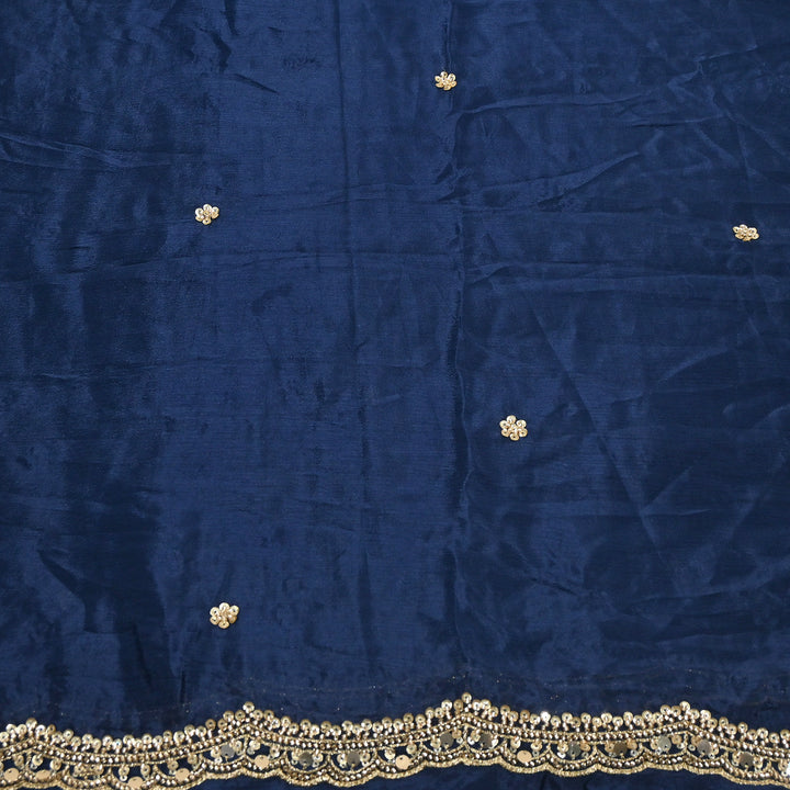 Dyed Chinon Moti Embroidery Duppata Fabric | VI3436C-3
