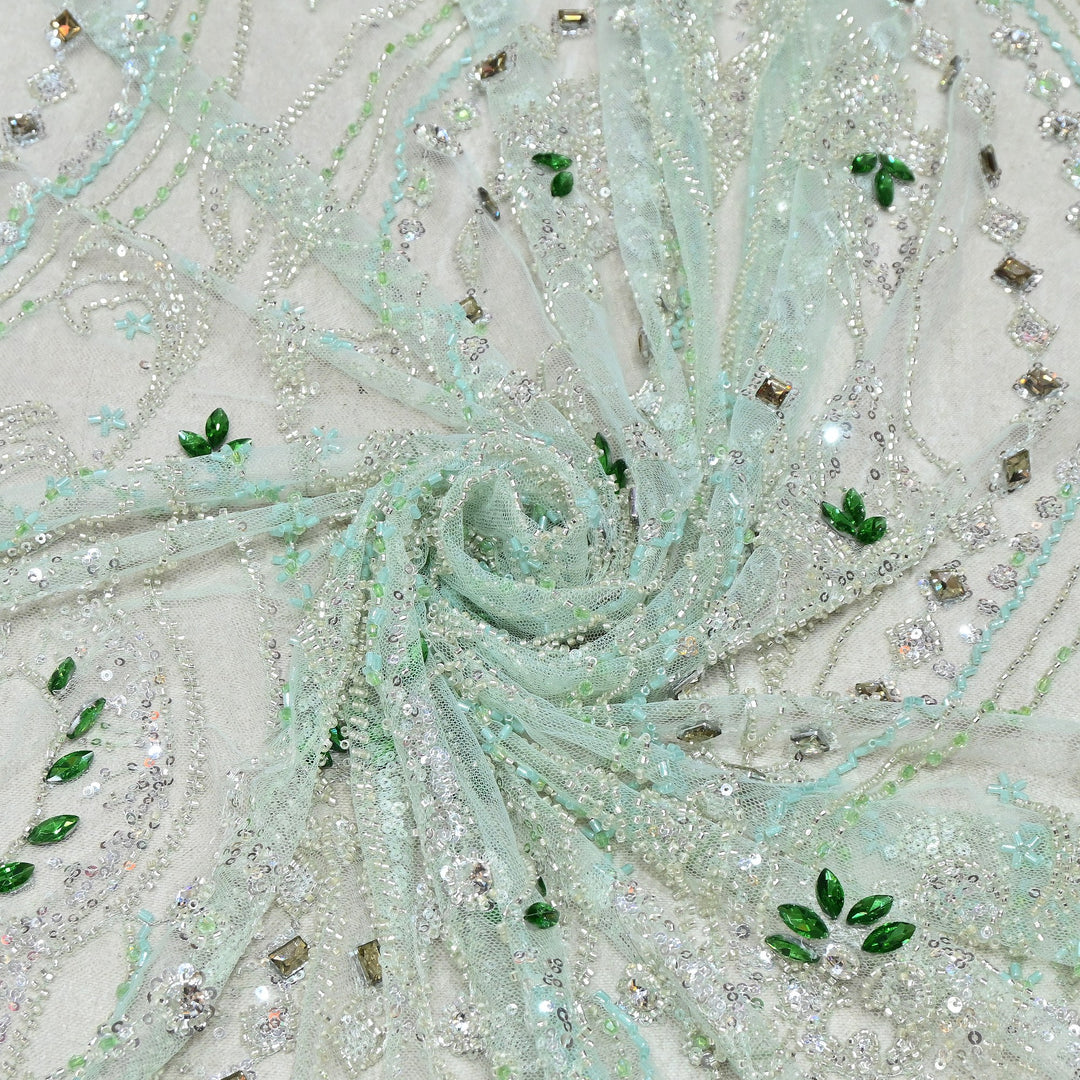 Premium Net with Heavy Sequin & Stone Embroidery – Designer Fabric - IMP060-3