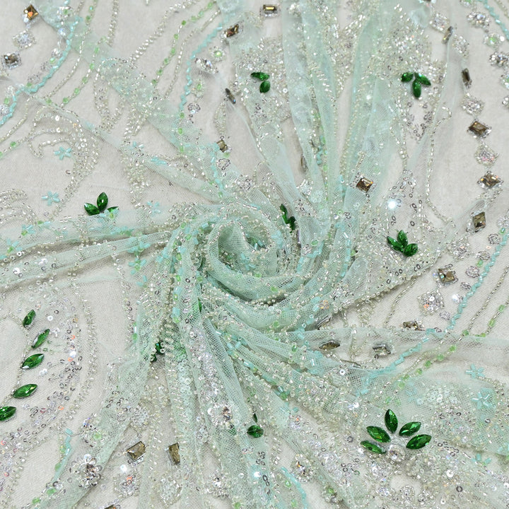 Premium Net with Heavy Sequin & Stone Embroidery – Designer Fabric - IMP060-3