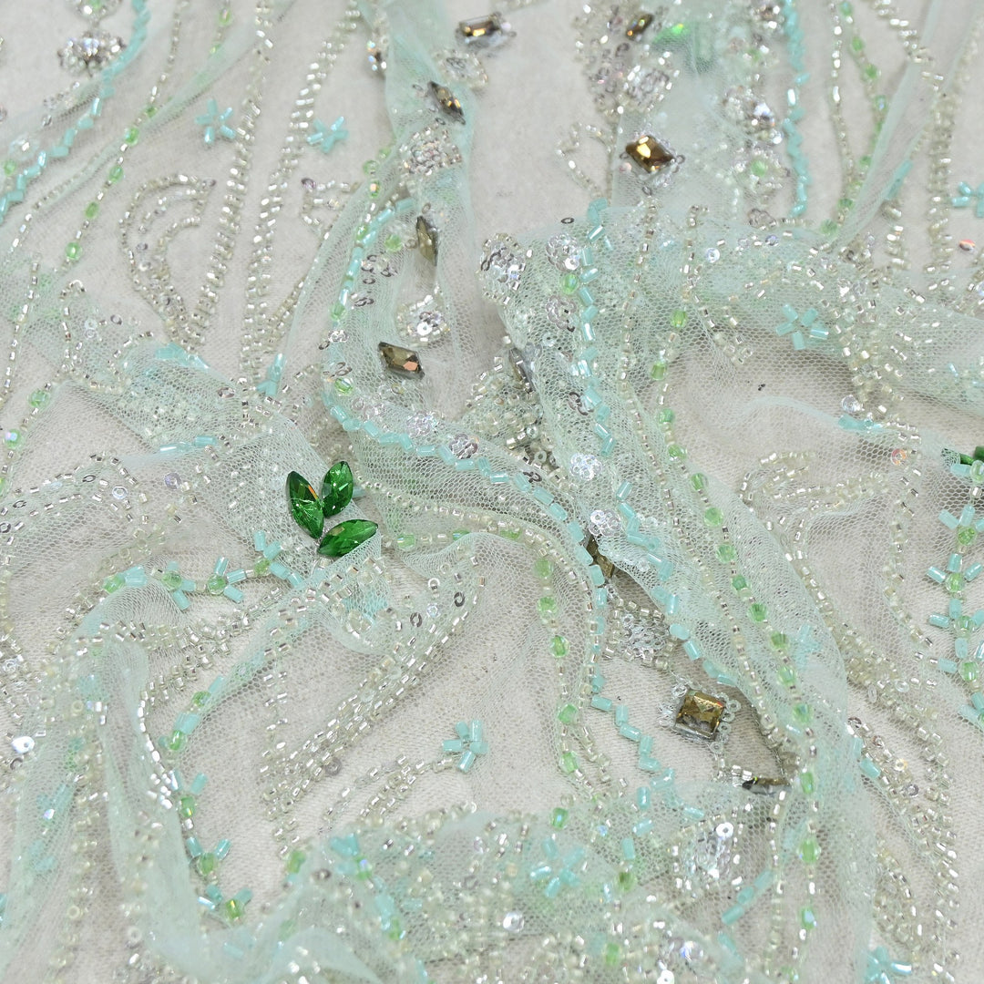 Premium Net with Heavy Sequin & Stone Embroidery – Designer Fabric - IMP060-3
