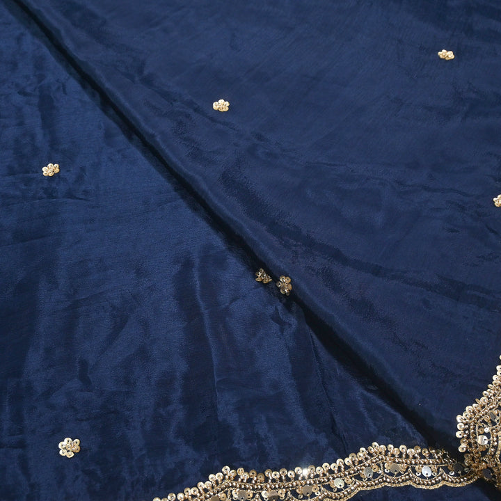 Dyed Chinon Moti Embroidery Duppata Fabric | VI3436C-3
