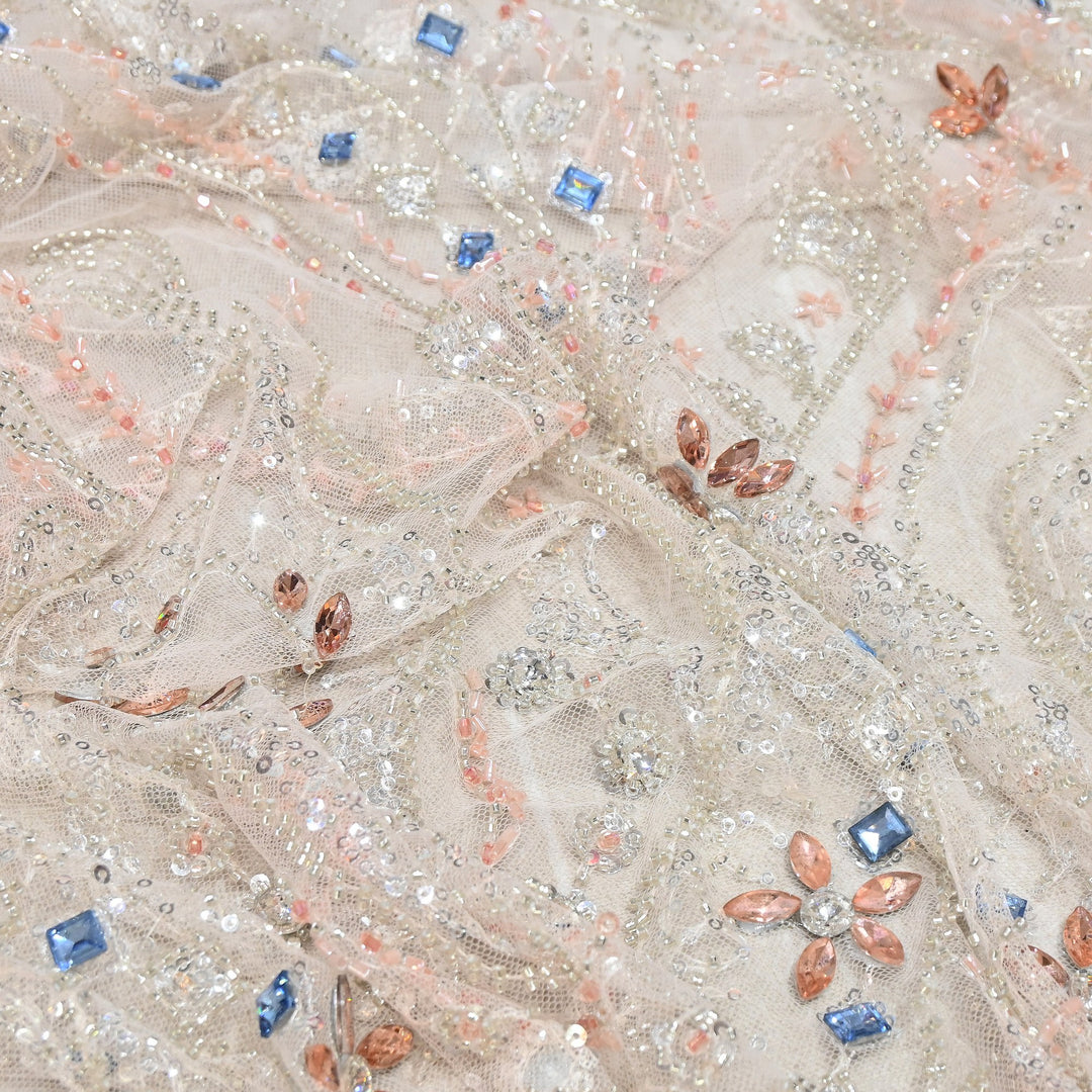 Premium Net with Heavy Sequin & Stone Embroidery – Designer Fabric - IMP060-4