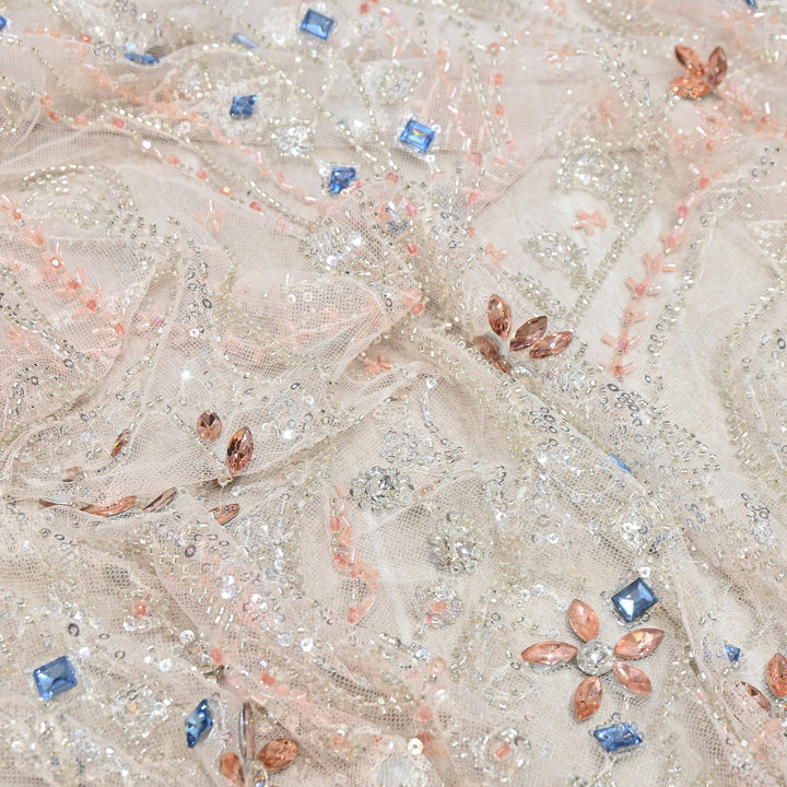 Premium Net with Heavy Sequin & Stone Embroidery – Designer Fabric - IMP060-4