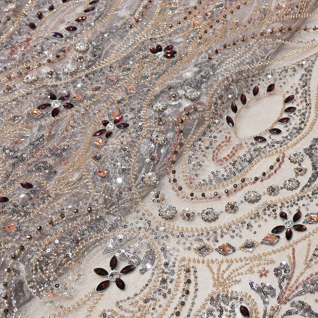 Premium Net with Heavy Sequin & Stone Embroidery – Designer Fabric - IMP060-5