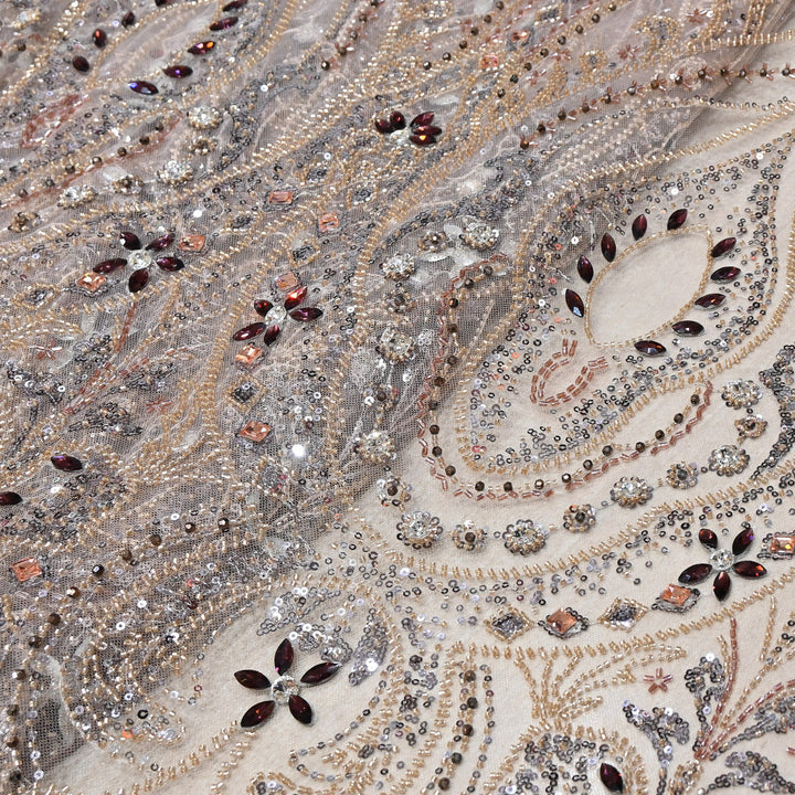 Premium Net with Heavy Sequin & Stone Embroidery – Designer Fabric - IMP060-5