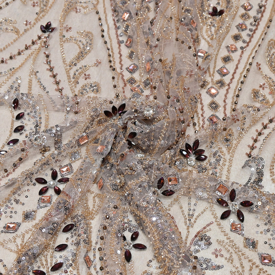 Premium Net with Heavy Sequin & Stone Embroidery – Designer Fabric - IMP060-5