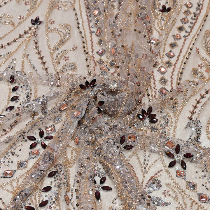 Premium Net with Heavy Sequin & Stone Embroidery – Designer Fabric - IMP060-5